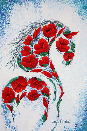 textured painting of an abstract horse